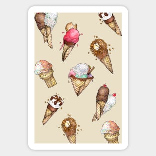 Summer Ice Cream Cones Magnet